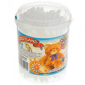 Ватные палочки TeddyLand 100шт, банка