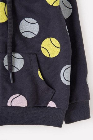 Куртка для девочки Crockid КР 301679 темно-серый, теннисные мячи к331