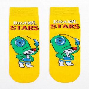 Носки детские Brawl Stars, цвет жёлтый, размер 22 (9-10 лет)
