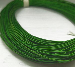 Канитель жесткая, цвет: зеленый, размер: 1 мм, 5 грамм