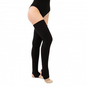 Гетры для танцев №5, без носка и пятки, L= 80 см, цвет чёрный