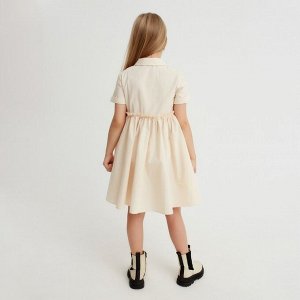 Платье для девочки с воротником KAFTAN, цвет молочный