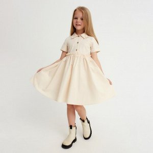 Платье для девочки с воротником KAFTAN, цвет молочный