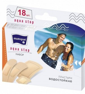 Пластырь Aqua Stop/водостойкие 18 шт/Matopat