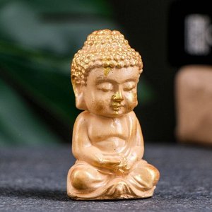 Фигура "Будда" песочное золото, 7см