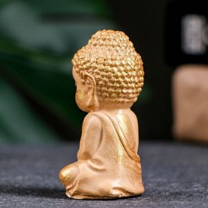 Фигура "Будда" песочное золото, 7см