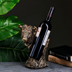Подставка для бутылки «Бык», под бронзу, 16x21x25 см