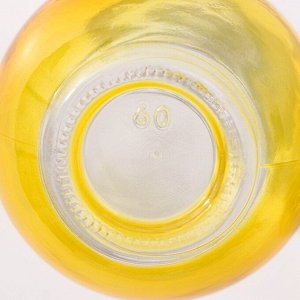 Бокал стеклянный для коктейля с трубочкой Доляна «Лампочка», 280 мл, 7x15 см, цвет МИКС