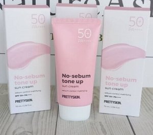 PrettySkin No Sebum Tone Up Sun Cream SPF50+PA++++ Тонизирующий солнцезащитный крем, 70 мл