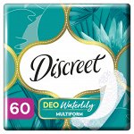 DISCREET Женские гигиенические прокладки на каждый день Deo Water Lily Multiform Trio 60шт