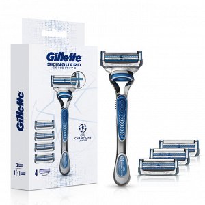 Бритва GILLETTE SKINGUARD Sensitive с 1 сменной кассетой+GIL SKINGUARD Sensit Сменные кассеты для бритья 3шт