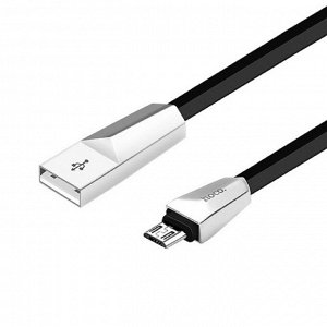 Кабель Hoco X4, USB - microUSB, 2.4 А, 1.2 м, плоский, белый