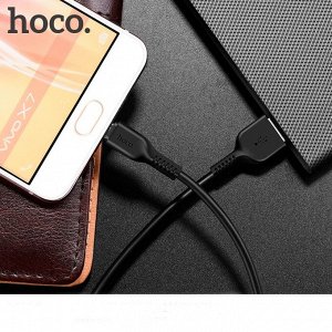 Кабель Hoco X20, microUSB - USB, 2 А, 3 м, PVC оплетка, черный