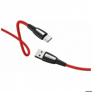 Кабель Hoco X39, USB - Type-C, 3A, 1 м, нейлон, красный