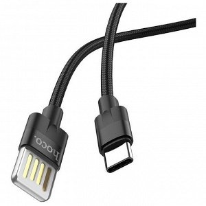 Кабель Hoco U55, USB - Type-C, 3 A, 1.2, нейлон, чёрный
