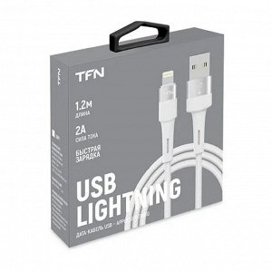 Кабель TFN Envy, Lightning - USB, 2 А, 1.2 м, нейлоновая оплетка, черный