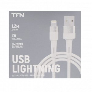 Кабель TFN Envy, Lightning - USB, 2 А, 1.2 м, нейлоновая оплетка, черный