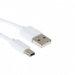 Кабель LuazON, miniUSB - USB, 1 А, 1.8 м, белый