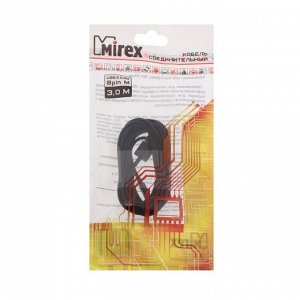 Кабель Mirex (13700-AM8PM30B), Lightning  - USB, 3 м, черный