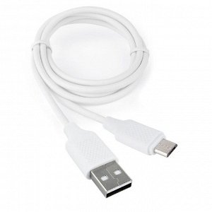 Кабель Cablexpert CCB-mUSB2-AMBMO2-1MW, microUSB - USB, 2.4 А, 1 м, быстрая зарядка, белый