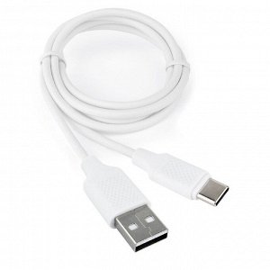 Кабель Cablexpert CCB-USB2-AMCMO2-1MW, Type-C - USB, 3 А, 1 м, быстрая зарядка, белый