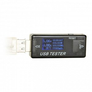 USB тестер Energenie EG-EMU-03, до 30V/5A, QC 2.0 и 3.0, черный