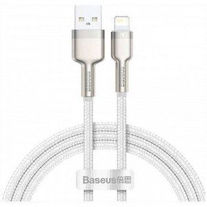 Кабель Baseus Cafule CALJK-A02, Lightning - USB, 2.4 А, 1 м, белый