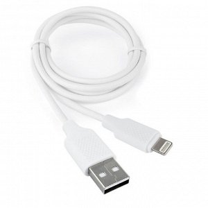 Кабель Cablexpert CCB-USB-AMAPO2-1MW, Lightning - USB, 2.1 А, 1 м, зарядка + передача данных