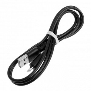 Кабель Hoco X25, Lightning - USB, 2 А, 1 м, PVC оплетка, черный