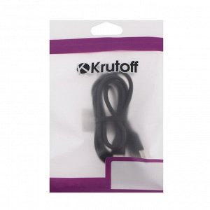 Кабель Krutoff Classic, Type-C - USB, 1.5 А, 1 м, TPE  покрытие, белый