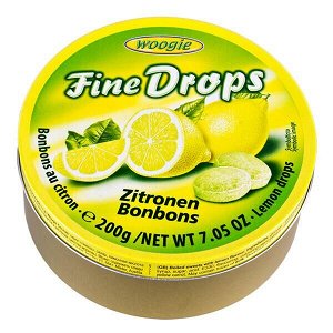 Карамель WOOGIE Fine Drops Лимон ж/б 200 г