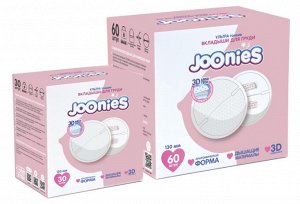 JOONIES Одноразовые вкладыши для груди Joonies, 60 шт.