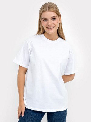 Хлопковая свободная футболка белого цвета