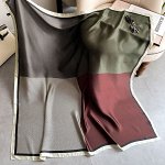 Женский шелковый платок, принт &quot;четыре квадрата&quot;, цвет  черный/серый/красный/зеленый