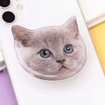 Попсокет &quot;Beautiful cat&quot;, grey