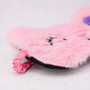 Маска для сна "Sleeping kitty bow", pink