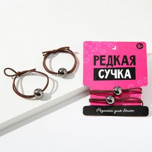 Резинки для волос «Редкая сучка», 2 шт.