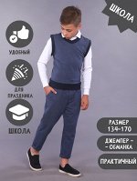Жилет-обманка &quot;Стив&quot; синий-белый