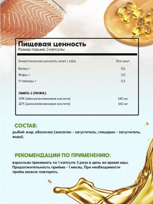 Омега 3 4Me Nutrition Omega 3 1000 мг. - 60 капсул