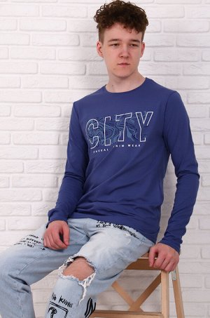 Футболка "Сити", длинный рукав (индиго)