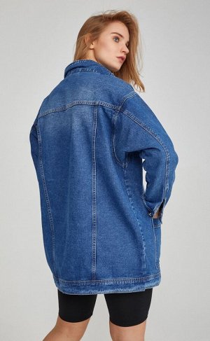 Куртка джинс F112-1208b middle blue