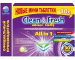 CLEAN&amp;FRESH Таблетки для ПММ 5в1 &quot;Clean &amp; Fresh&quot;  30шт (mini tabs)