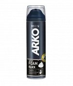 Arko Men пена для бритья BLACK с активированным углём, 200мл