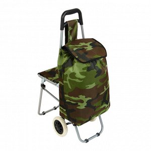 VETTA Тележка+сумка со стулом, сумка до 30кг, 31л, стул до 120кг, 44x94x26см, брезент, колеса d16см