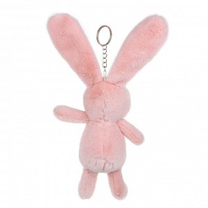 Брелок Кролик с гнущимися ушами, полиэстер, полипропиленовый хлопок, металл, 25см, 4 цвета
