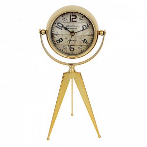 LADECOR CHRONO Часы настольные металлические, 14x11x30 см, 1xAA, цвет бежевый