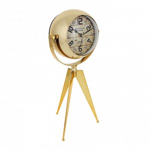 LADECOR CHRONO Часы настольные металлические, 14x11x30 см, 1xAA, цвет бежевый