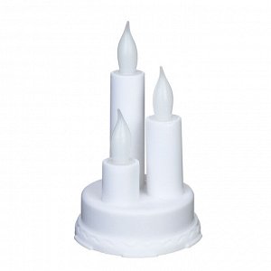 Светильник в виде трёх свечей, пластик, 8,6x14 см
