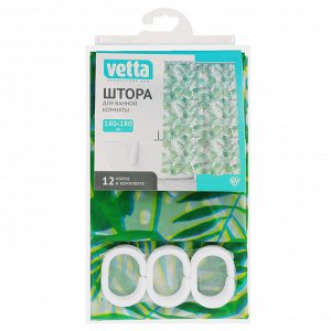 VETTA Шторка для ванной, ПЕВА, 60 г/м2, 180x180см, "Барселона", 4 дизайна