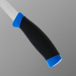 Нож туристический "Урал", клинок 10см, синий, ножны пластик
